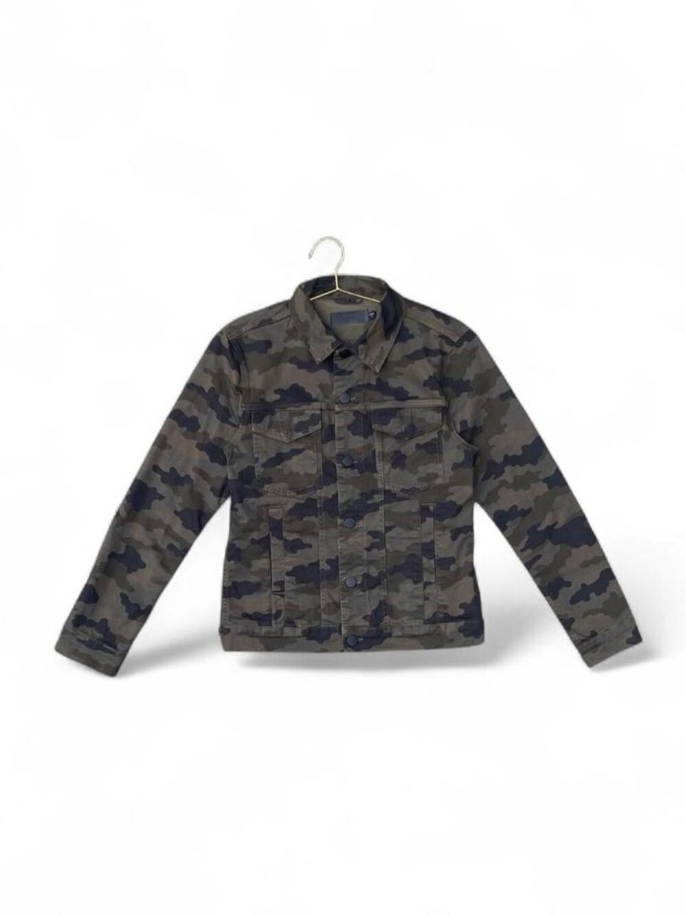 J Brand Camo Utility Military Jacket Bang Bang Patches Size M